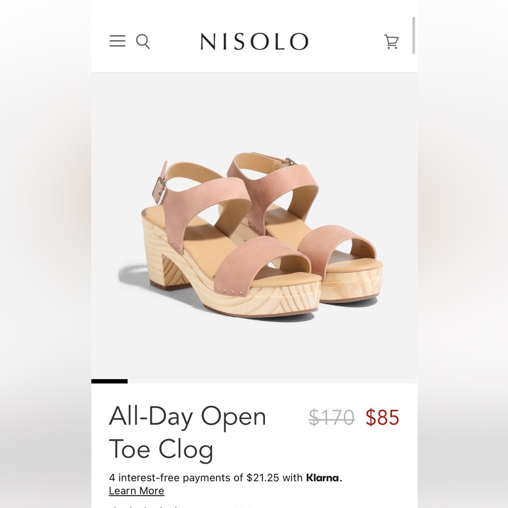 Nisolo open-toed clog Desert Rose